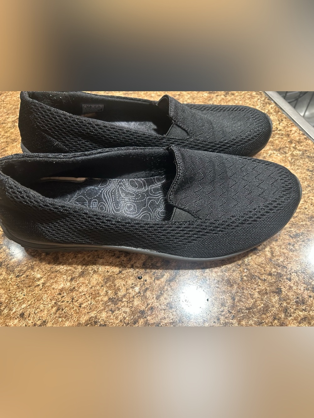 Skechers Relaxed Fit Reggae Fest Willows Vibe Size 10 Black Slip On Shoes